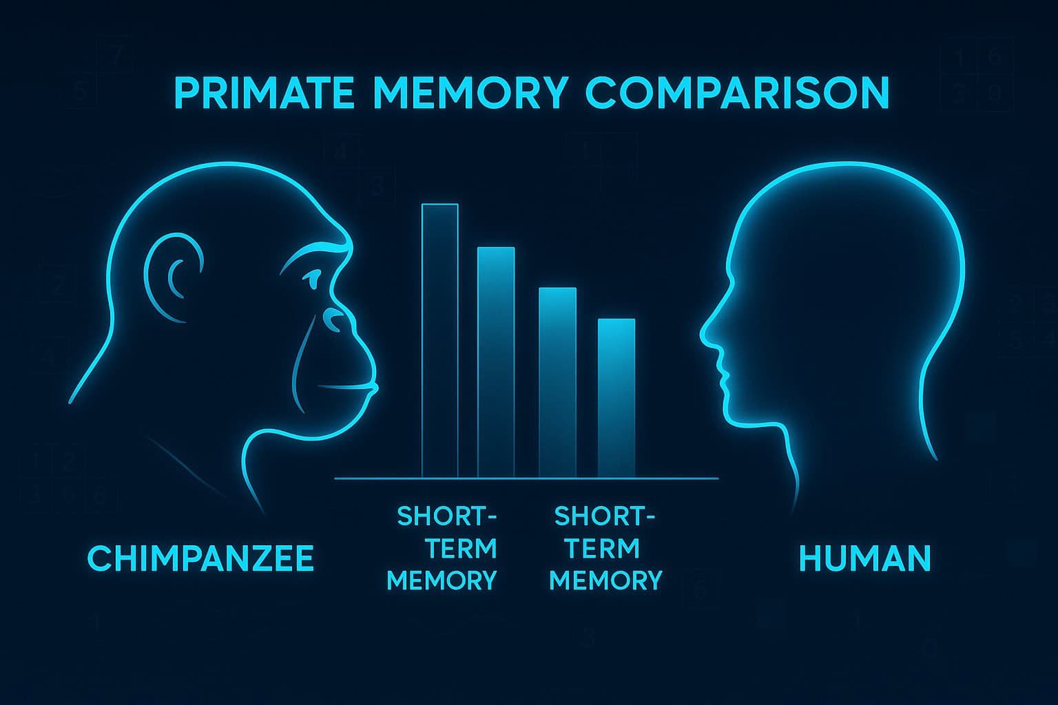 Chimpanzee performing memory task at Kyoto University