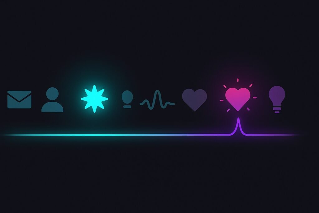 “Attention blink timeline showing neural delay between two rapid visual targets.”