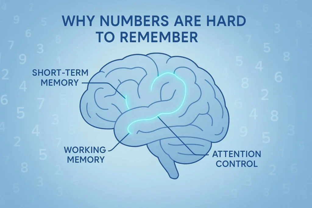 Illustration comparing a brain for raw memory versus a toolkit for trained memory techniques